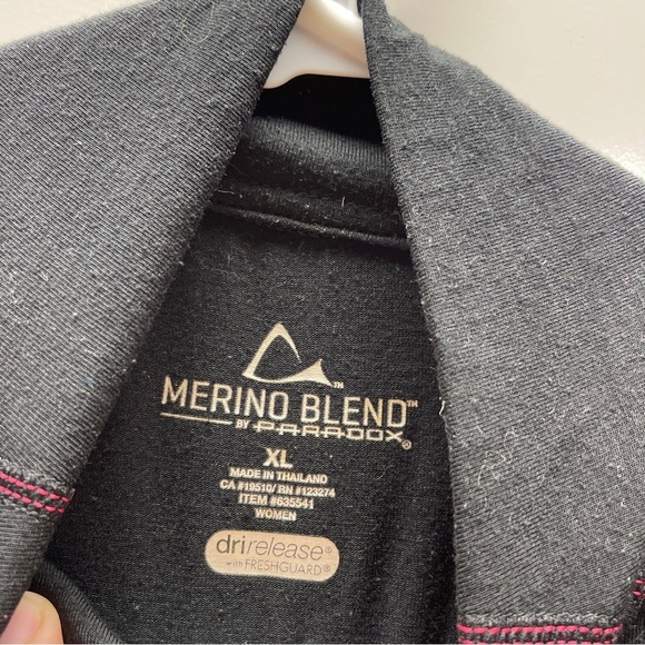 Merino Blend By Paradox Dri Release 1/4 Zip Pullover Womens Size XL black - Picture 6 of 8